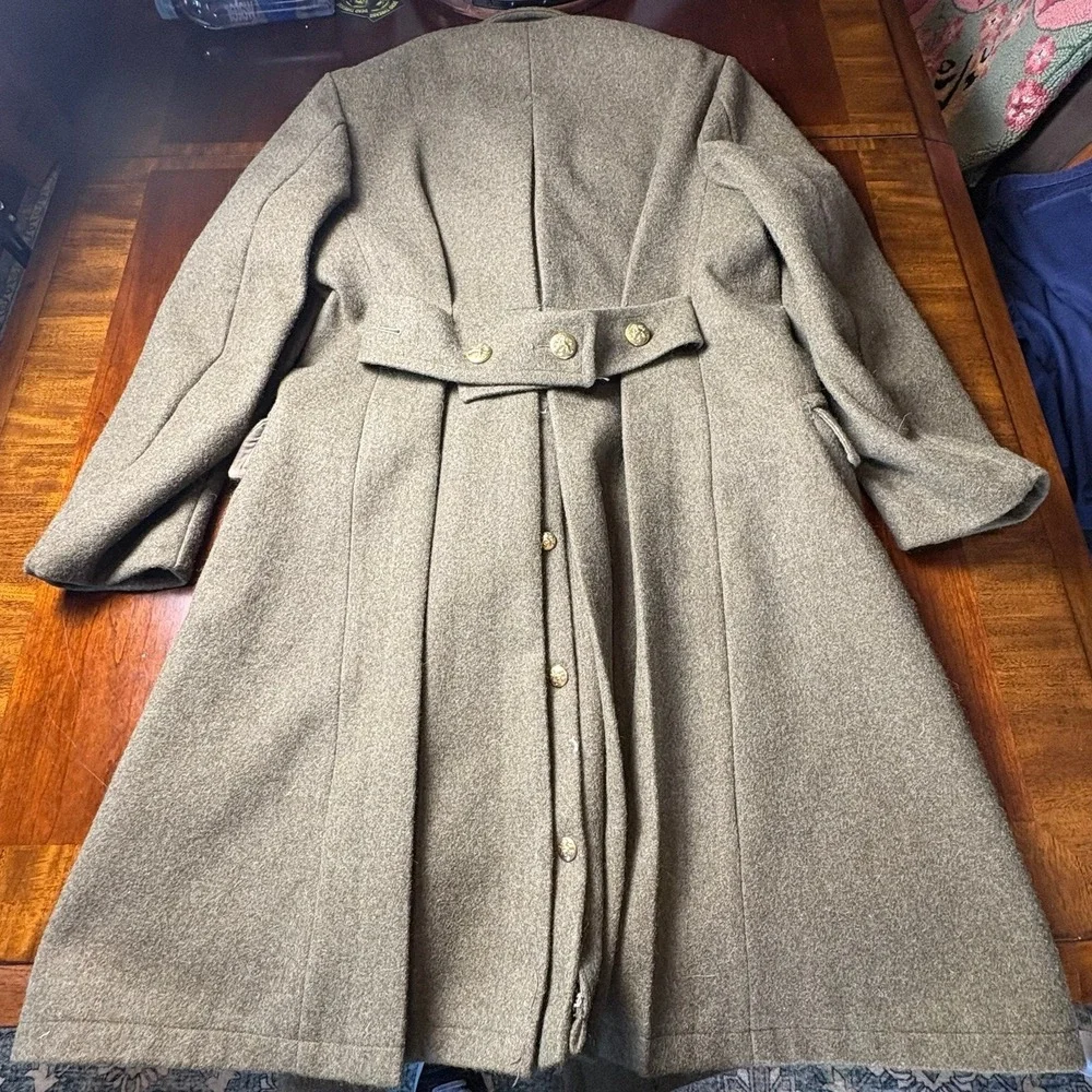 Vintage 1967 Military‎ Wool Overcoat Double Breasted Officer Coat